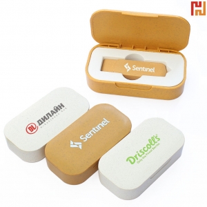 Wheat Straw USB Flash Drive with Case-HPGG80285