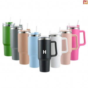 40 oz Tumbler with Handle and Straw Lid-HPGG80322