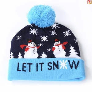 Winter Knit Pom Beanie-HPGG80333