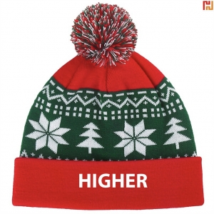 Custom Knit Pom Beanie-HPGG80334