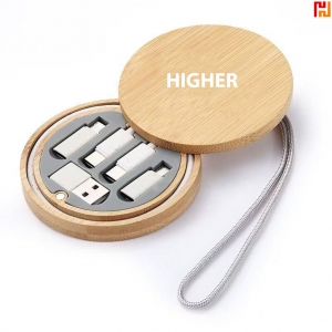Round 5 in 1 Bamboo 60W Fast Charging Cable-HPGG80363