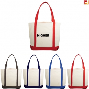 Cotton Canvas Tote Bags Front Pocket-HPGG80377