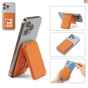 Custom Magnetic Leather Phone Card Holder-JD04