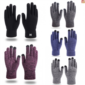 Acrylic Touch‑Screen Compatible Knitted Gloves-Hi-Jinny1004
