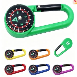 Plastic Carabiner Compass Keychain-Hi-Willam1004