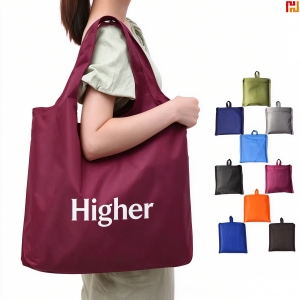 Foldable Reusable Polyester Shopping Tote Bag-Hi-Willam1007